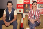 Varun Dhawan and Ileana DCruz during the promotion of film 'Main Tera Hero' in Delhi Pic 1