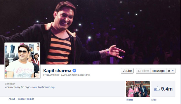 Kapil Sharma's Facebook Likes