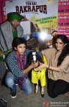 Asif Basra and Yaushika Verma. Anshuman Jha during the promotion of 'Yeh Hai Bakrapur' film's music