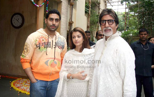Abhishek Bachchan, Aishwarya Rai Bachchan and Amitabh Bachchan