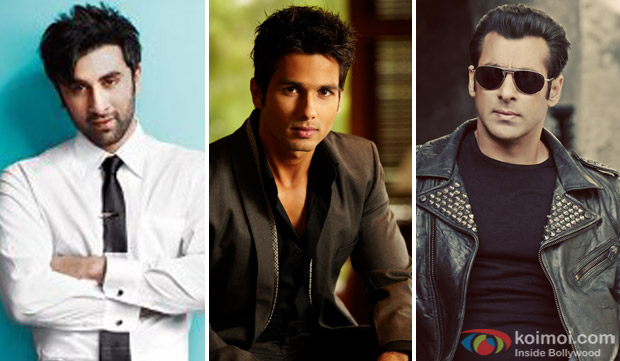 Ranbir Kapoor, Shahid Kapoor and Salman Khan