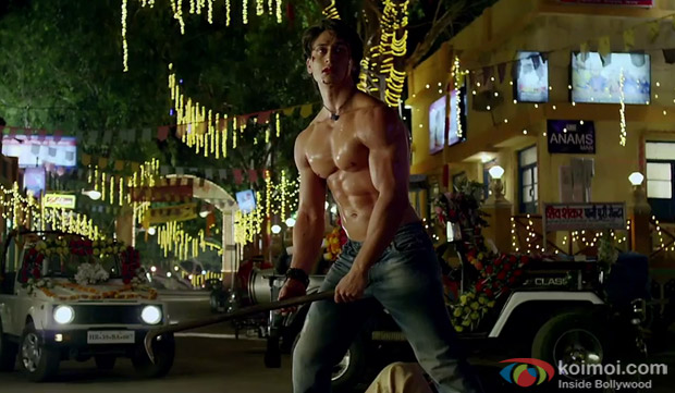 Tiger Shroff in a still from movie 'Heropanti'