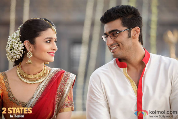 Alia Bhatt and Arjun Kapoor in a still from movie '2 States'