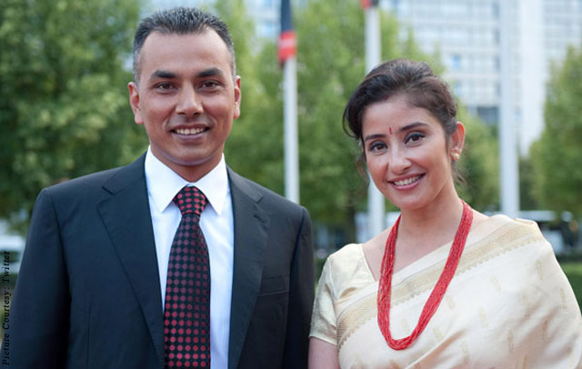 Manisha Koirala and Samrat Dahal