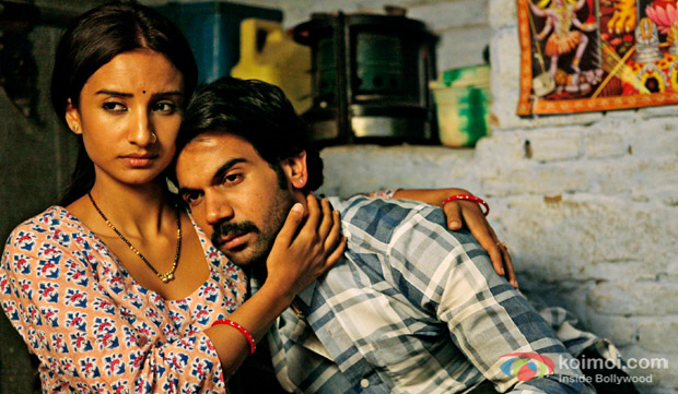 Raj Kumar Yadav and Patralekha in a still from movie'Citylights'