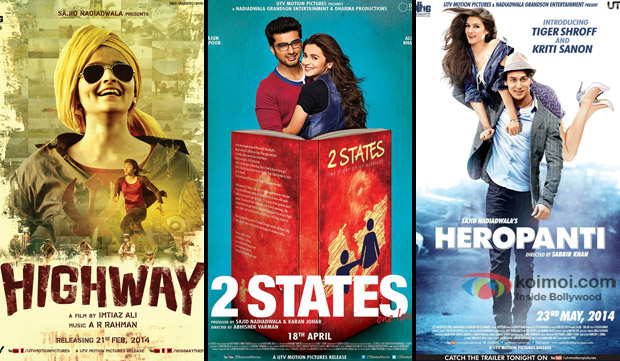 Highway, 2 States and Heropanti Movie Poster