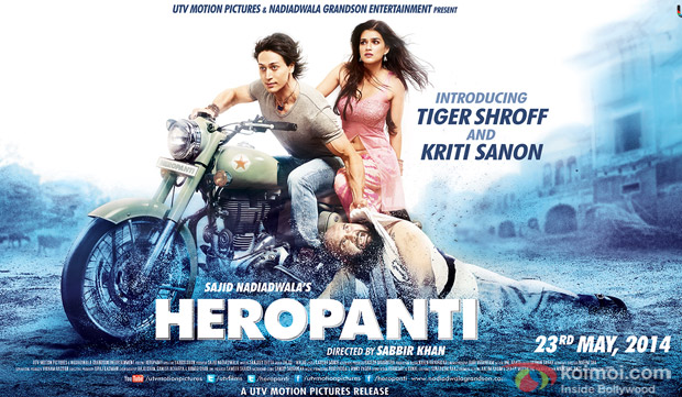 Tiger Shroff and Kriti Sanon in Heropanti's Brand New Poster