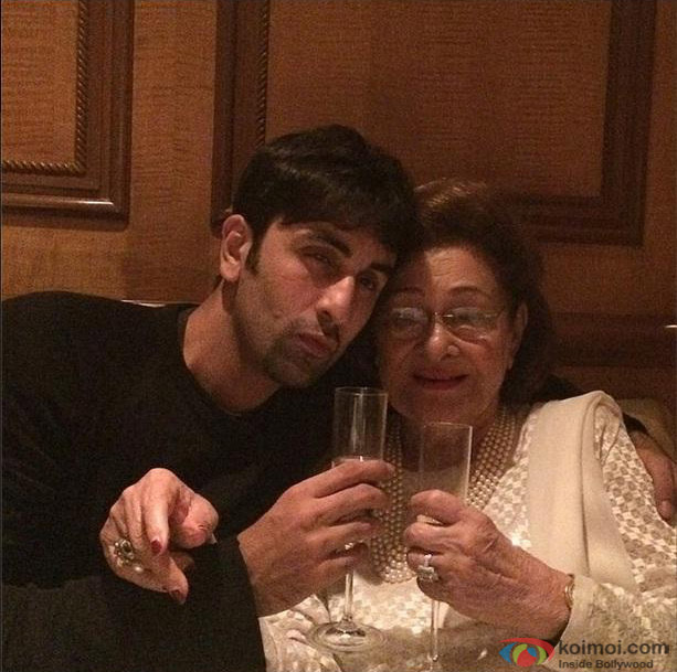 Ranbir Kapoor and Krishna Raj Kapoor