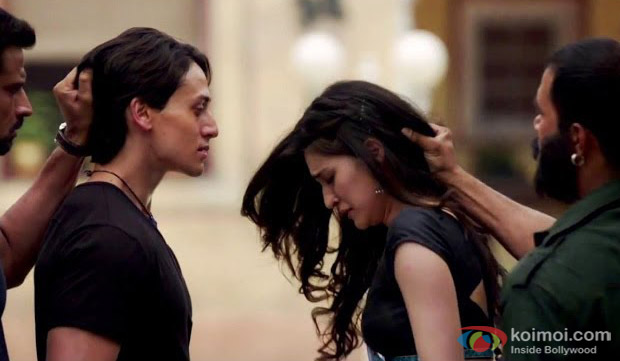 Tiger Shroff and Kriti Sanon in a still from movie 'Heropanti'