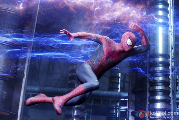 Andrew Garfield in a still from movie 'The Amazing Spiderman 2'