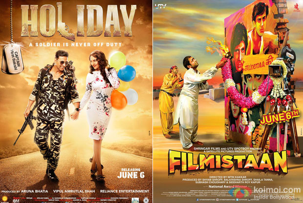 'Holiday – A Soldier Is Never Off Duty' and 'Filmistaan' Movie Poster
