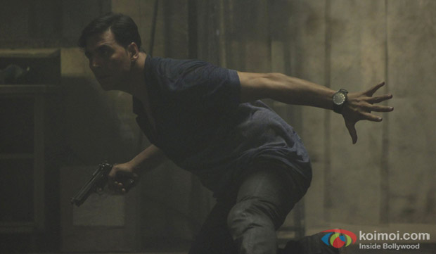 Akshay Kumar in a still from movie 'Holiday – A Soldier Is Never Off Duty'