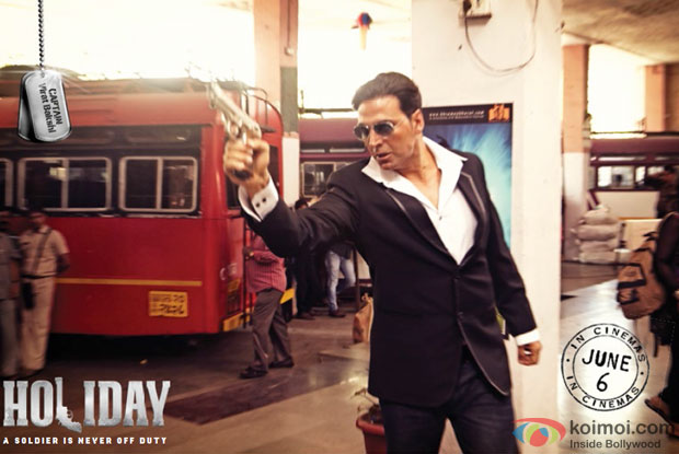 Akshay Kumar in a still from movie ‘Holiday – A Soldier Is Never Off Duty’