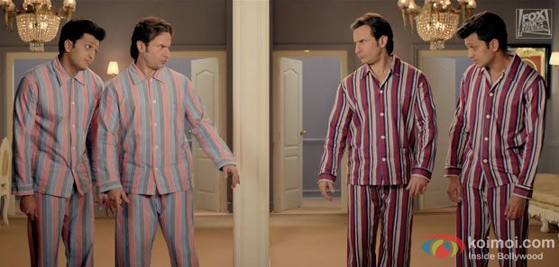 Riteish Deshmukh and Saif Ali Khan in a still from movie ‘Humshakals’