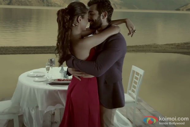 Surveen Chawla and Jay Bhanushali in a still from movie ‘Hate Story 2′ Surveen Chawla and Jay Bhanushali in a still from movie ‘Hate Story 2′