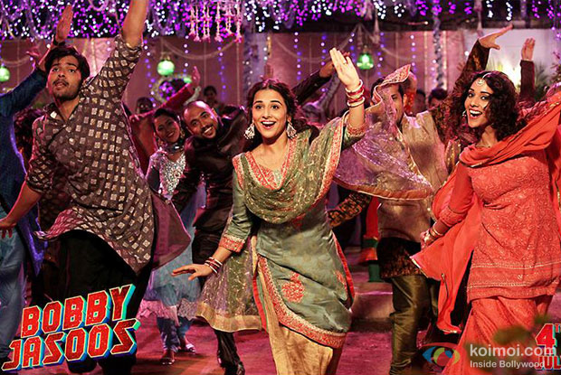 Ali Fazal and Vidya Balan in a still from movie 'Bobby Jasoos'