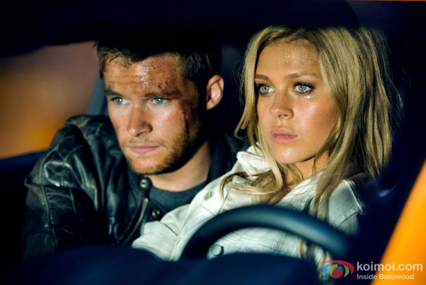 Nicola Peltz and Jack Reynor in a still from movie 'Transformers: Age of Extinction'