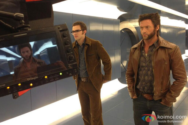 Nicholas Hoult and Hugh Jackman in a still from movie 'X-Men: Days of Future Past'