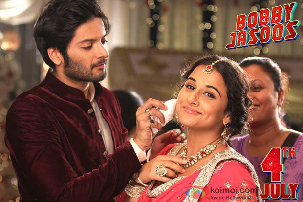 Ali Fazal and Vidya Balan in a still from movie ‘Bobby Jasoos’