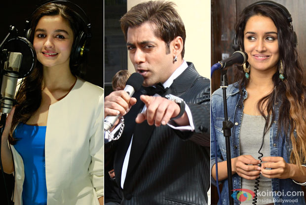 Alia Bhatt, Salman Khan and Shraddha Kapoor