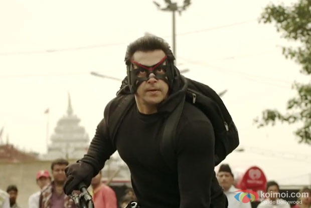 Salman Khan in a still from movie ‘Kick’