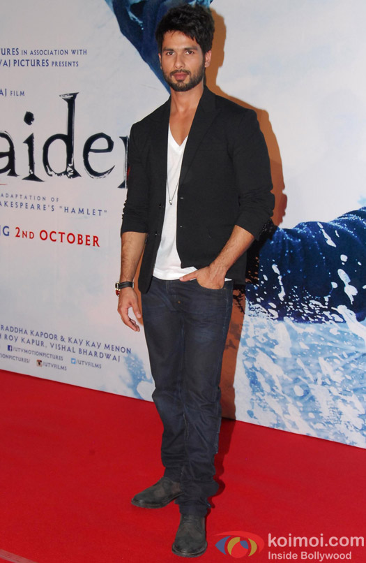 Shahid Kapoor Snapped At The Trailer Launch Of 'Haider'