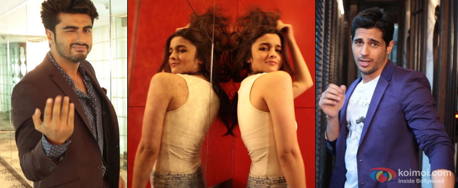Arjun Kapoor, Alia Bhatt and Siddharth Malhotra