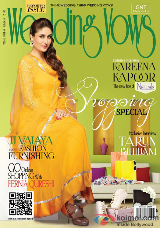 Kareena Kapoor on the cover of Wedding Vows