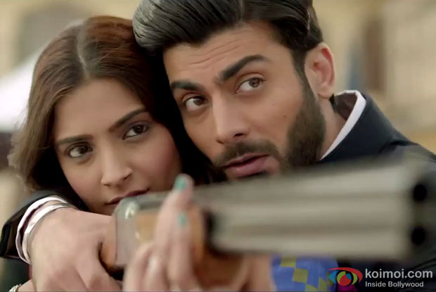 Sonam Kapoor and Fawad Khan in a still from movie 'Khoobsurat'