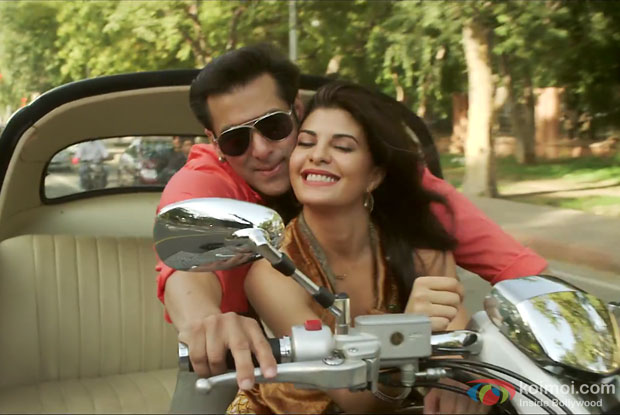 Salman Khan and Jacqueline Fernandez in a still from movie ‘Kick’