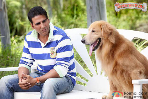 Akshay Kumar in a still from movie 'Entertainment'