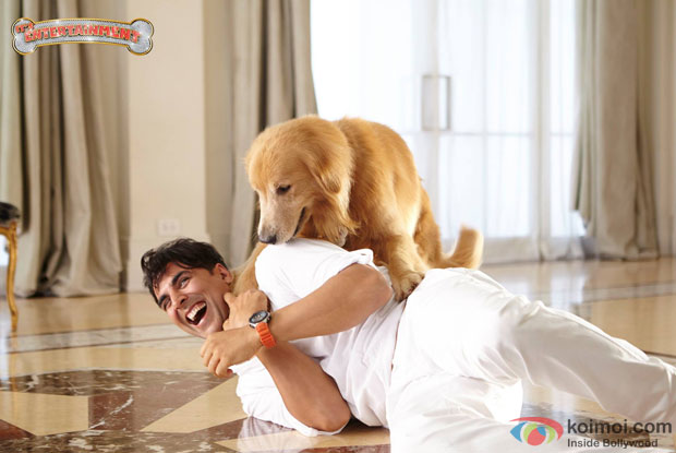 Akshay Kumar in a still from movie 'Entertainment'
