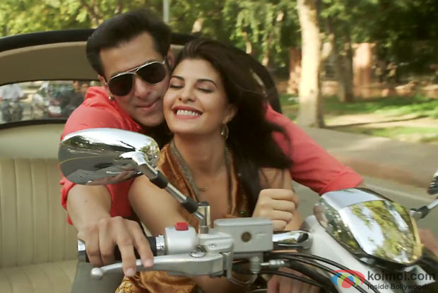 Salman Khan and Jacqueline Fernandez in a still from movie 'Kick'