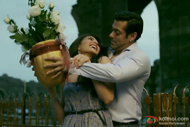 Jacqueline Fernandez and Salman Khan in a still from movie ‘Kick’