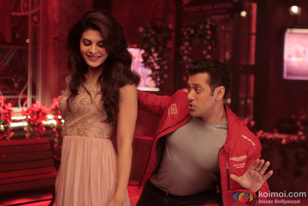 Jacqueline Fernandez and Salman Khan in a still from movie 'Kick'