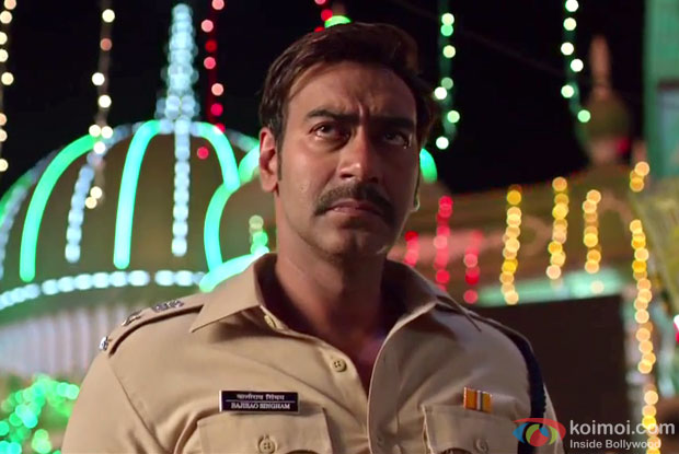 Ajya Devgn in a still from movie 'Singham Returns'