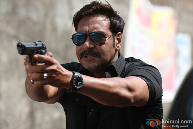 Ajay Devgn in a still from movie 'Singham Returns'