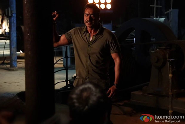 Ajay Devgn in a still from movie 'Singham Returns'
