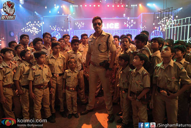 Ajay Devgn in a still from movie 'Singham Returns' Ajay Devgn in a still from movie 'Singham Returns'