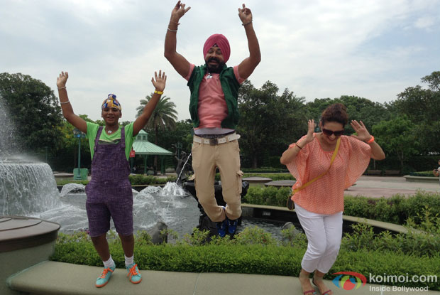 Sodhi family in air at HongKong Disneyland