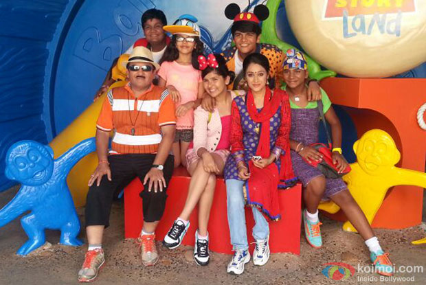 Jetha, Daya and Tappu gang at HongKong Disneyland