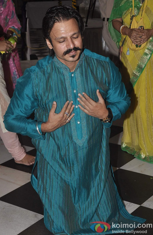 Vivek Oberoi at Iskon Temple