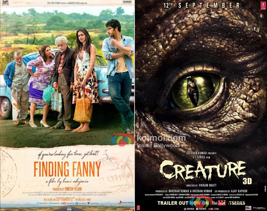 'Finding Fanny' and 'Creature 3D' movie posters
