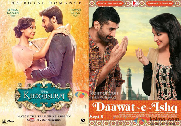 Khoobsurat and Daawat-e-Ishq movie posters Khoobsurat and Daawat-e-Ishq movie posters
