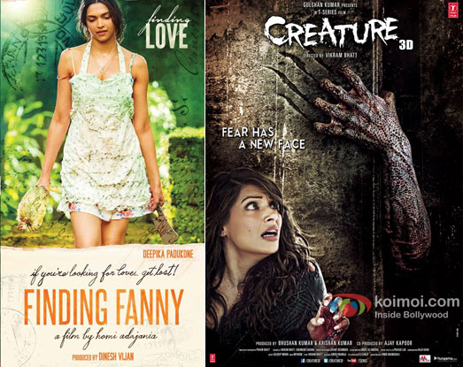 'Finding Fanny' and 'Creature 3D' movie posters