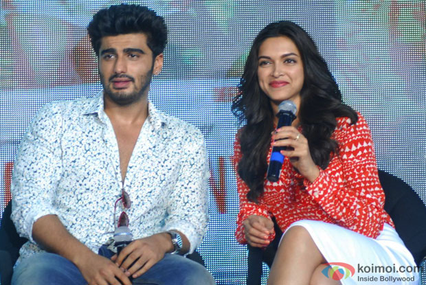 Arjun Kapoor and Deepika Padukone at an event