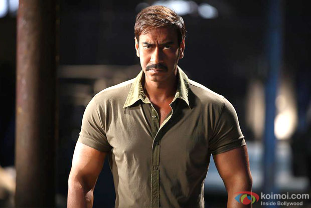 Ajay Devgn in a still from movie 'Singham Returns'