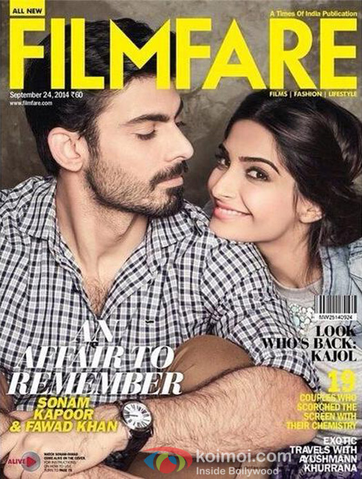Sonam Kapoor and Fawad Khan On The September 2014 Filmfare Cover Sonam Kapoor and Fawad Khan On The September 2014 Filmfare Cover