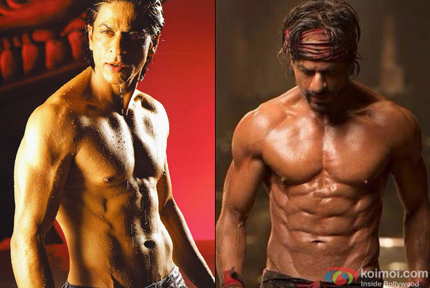 Shah Rukh Khan in a still from 'Om Shanti Om' and 'Happy New Year'