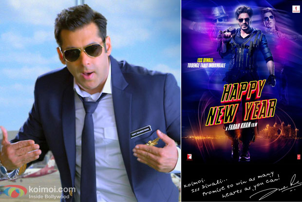 Salman Khan and "Happy New Year' movie poster